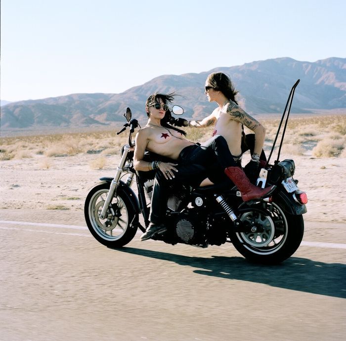 Girls on a motorcycle in Samsun