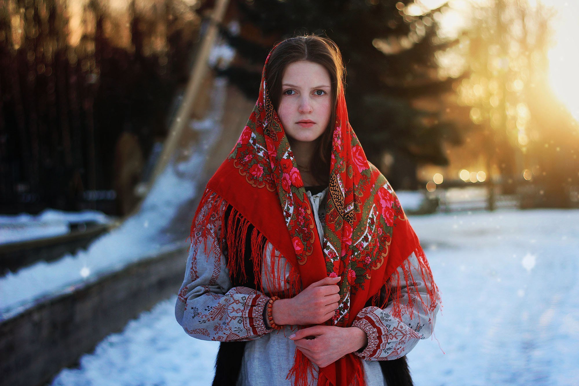 Girls in Slavic costumes in Samsun