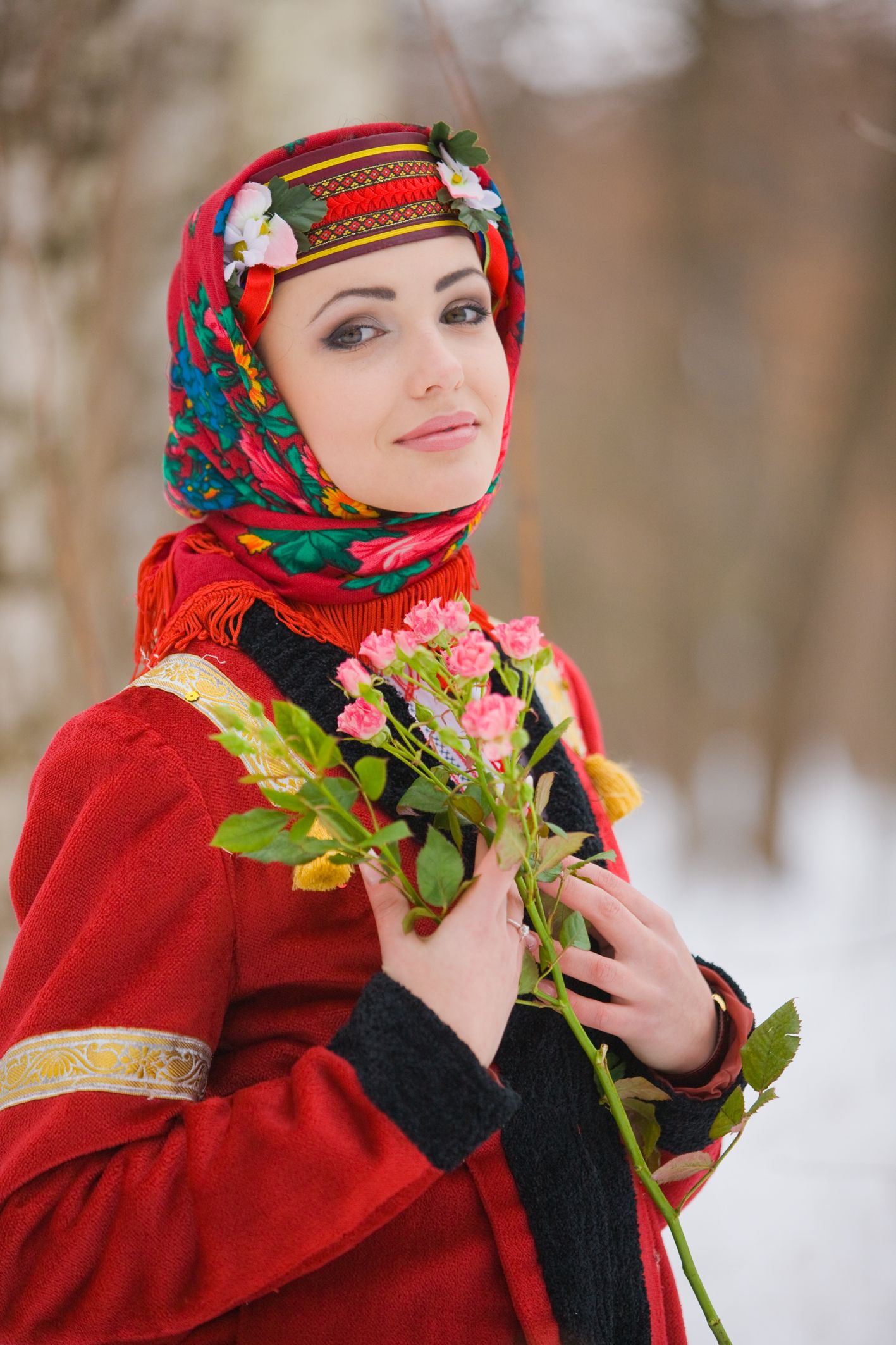 Sexy girl Girls in Slavic costumes in Samsun