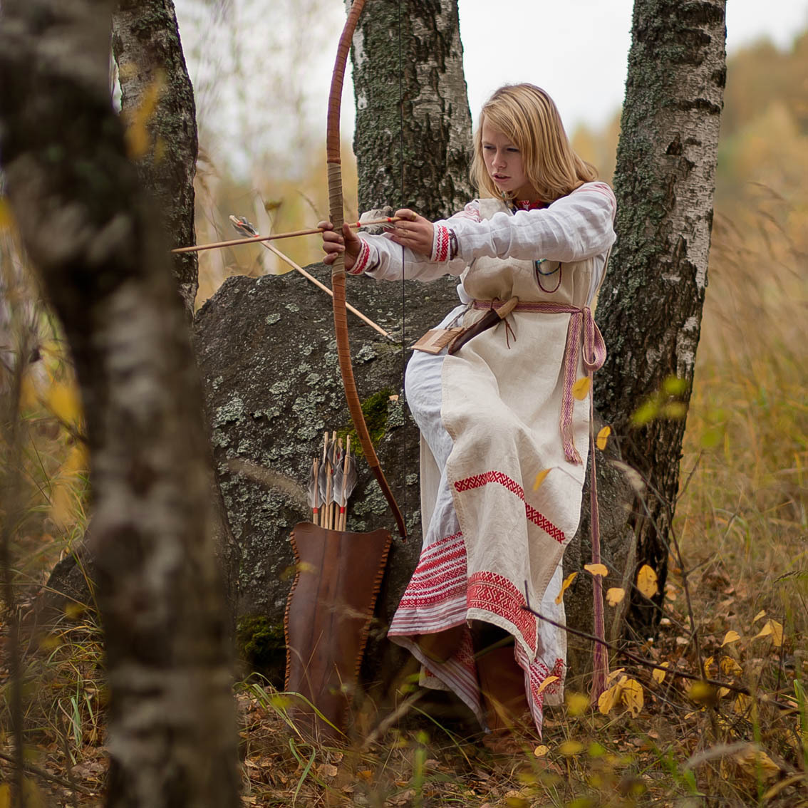 Sexy photo Girls in Slavic costumes in Samsun